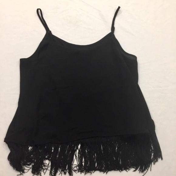 Express Black Beaded Fringe Tank Sz S NWT - Picture 5 of 7
